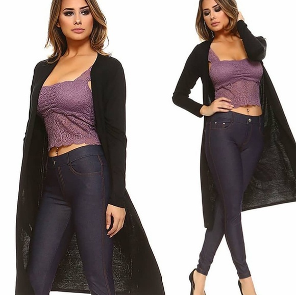 Purple crop top Bralette short sleeve lace - Picture 5 of 5